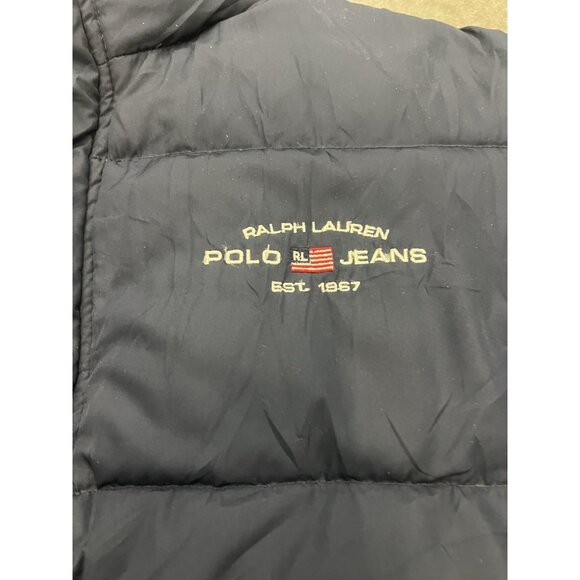 Ralph Lauren Polo Jeans Est 1967 Puffer Men Navy Coat Size Medium - Picture 2 of 10